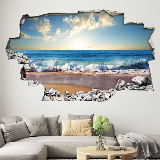 Vinilo Adhesivo trampantojo 3D - Vista al Mar