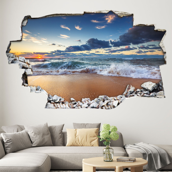 Vinilo Adhesivo trampantojo 3D - Vista al Mar