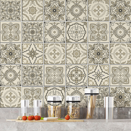 Vinilo Adhesivos decorativos para azulejos - Baldosas de cemento