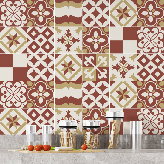Vinilo Adhesivos decorativos para azulejos - Baldosas de cemento
