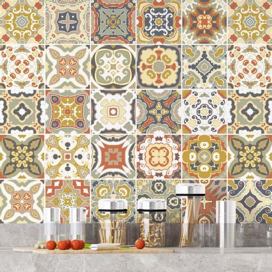 Vinilo Adhesivos decorativos para azulejos - Baldosas de cemento