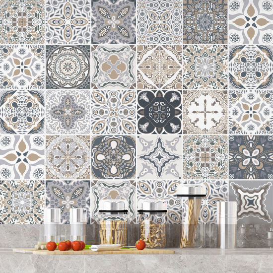 Vinilo Adhesivos decorativos para azulejos - Baldosas de cemento