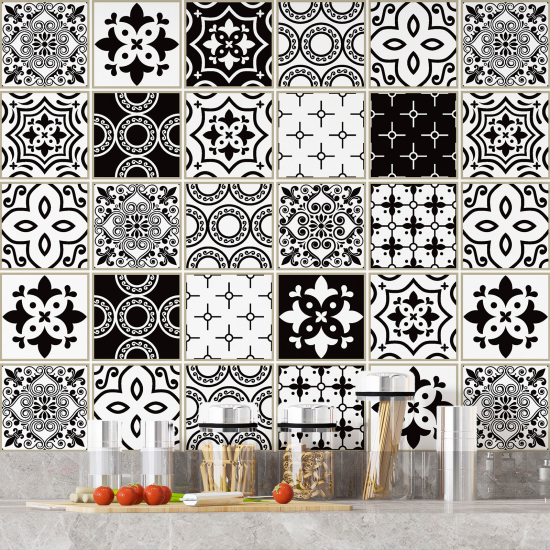 Vinilo Adhesivos decorativos para azulejos - Baldosas de cemento
