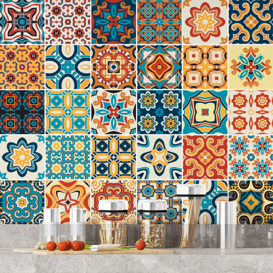 Vinilo Adhesivos decorativos para azulejos - Baldosas de cemento