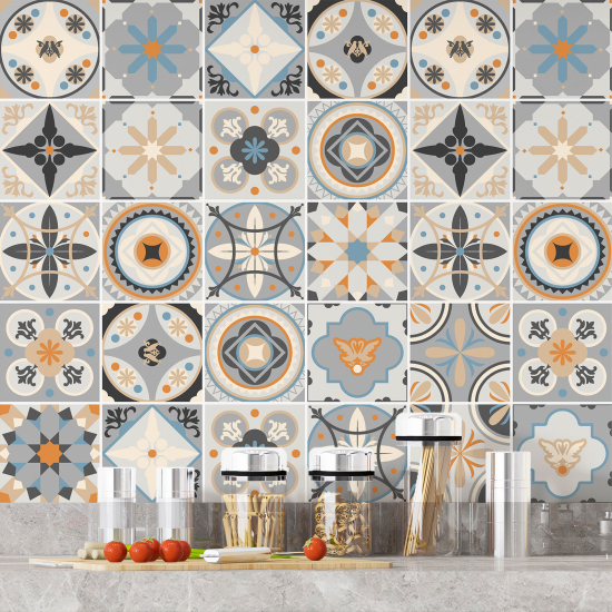 Vinilo Adhesivos decorativos para azulejos - Baldosas de cemento