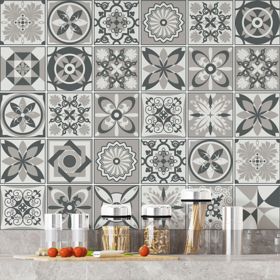 Vinilo Adhesivos decorativos para azulejos - Baldosas de cemento