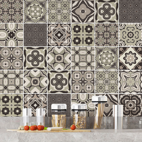 Vinilo Adhesivos decorativos para azulejos - Baldosas de cemento