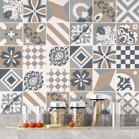 Vinilo Adhesivos decorativos para azulejos - Baldosas de cemento