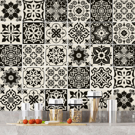 Vinilo Adhesivos decorativos para azulejos - Baldosas de cemento