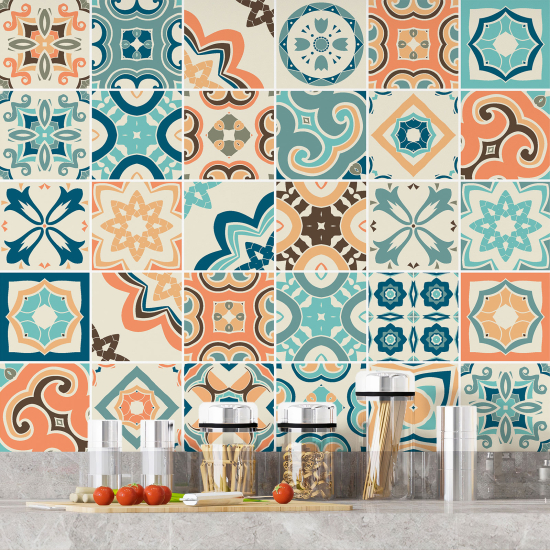 Vinilo Adhesivos decorativos para azulejos - Baldosas de cemento
