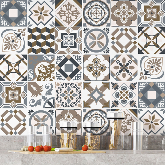 Vinilo Adhesivos decorativos para azulejos - Baldosas de cemento