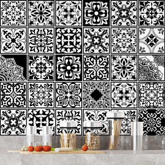 Vinilo Adhesivos decorativos para azulejos - Baldosas de cemento