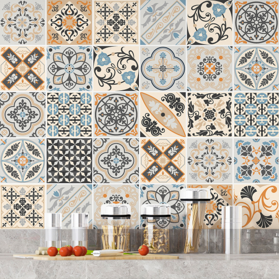 Vinilo Adhesivos decorativos para azulejos - Baldosas de cemento