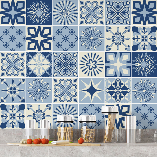 Vinilo Adhesivos decorativos para azulejos - Baldosas de cemento