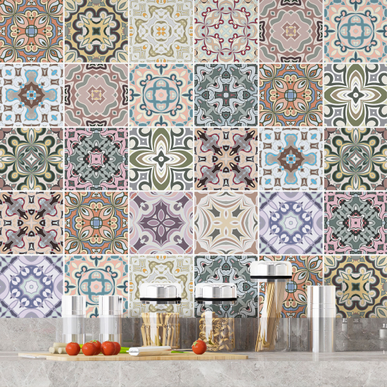 Vinilo Adhesivos decorativos para azulejos - Baldosas de cemento