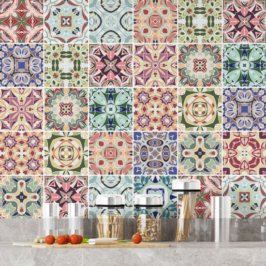 Vinilo Adhesivos decorativos para azulejos - Baldosas de cemento