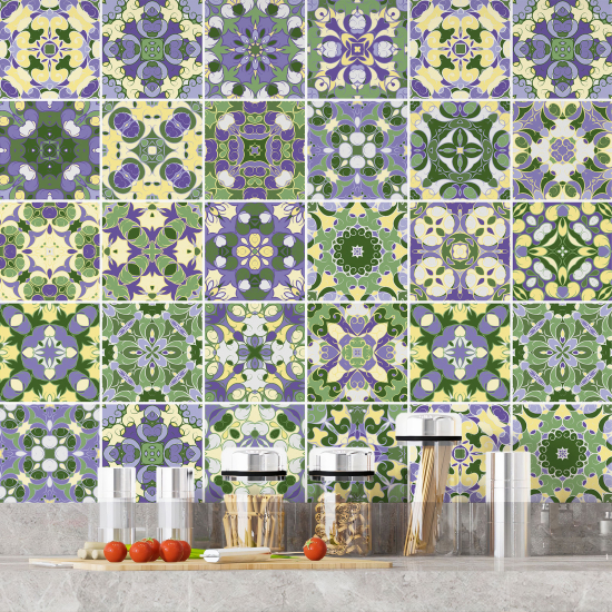 Vinilo Adhesivos decorativos para azulejos - Baldosas de cemento