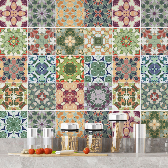 Vinilo Adhesivos decorativos para azulejos - Baldosas de cemento