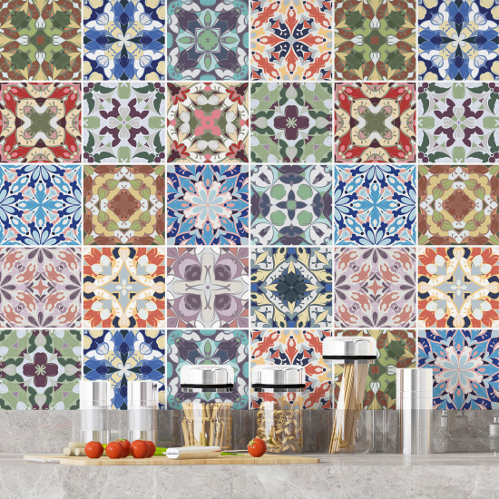 Vinilo Adhesivos decorativos para azulejos - Baldosas de cemento