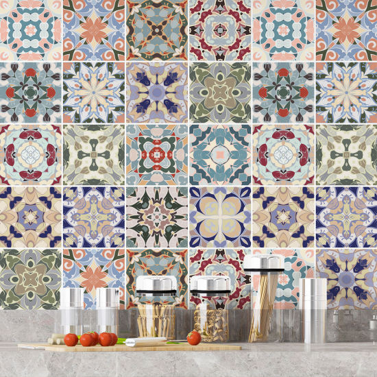 Vinilo Adhesivos decorativos para azulejos - Baldosas de cemento