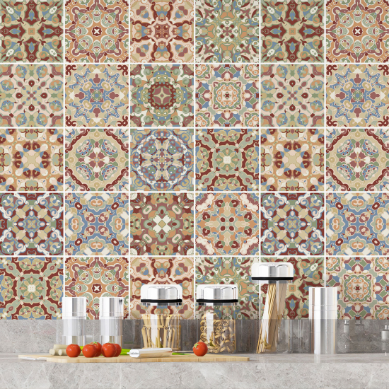 Vinilo Adhesivos decorativos para azulejos - Baldosas de cemento