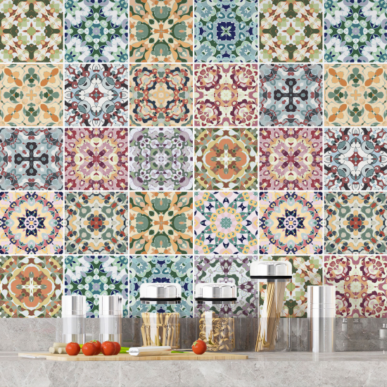 Vinilo Adhesivos decorativos para azulejos - Baldosas de cemento