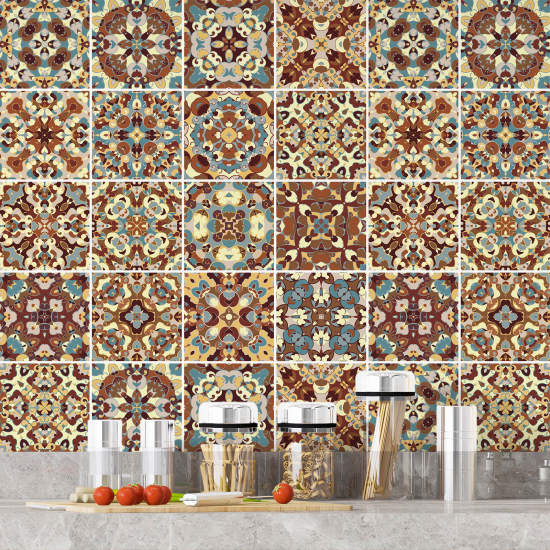 Vinilo Adhesivos decorativos para azulejos - Baldosas de cemento