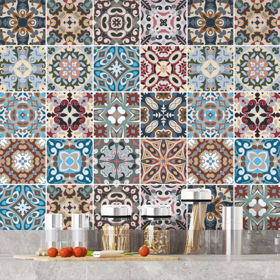 Vinilo Adhesivos decorativos para azulejos - Baldosas de cemento