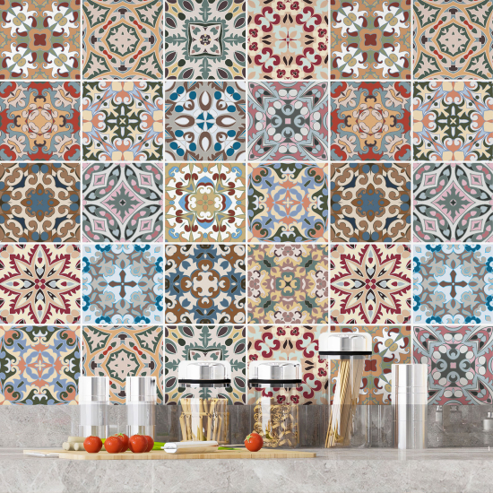 Vinilo Adhesivos decorativos para azulejos - Baldosas de cemento