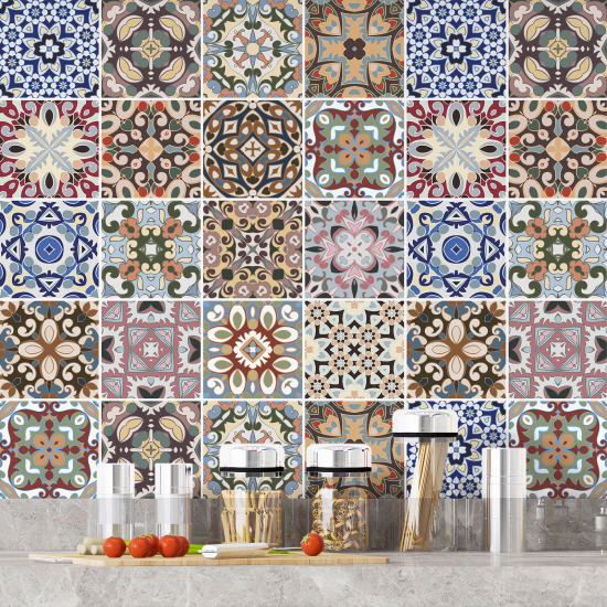 Vinilo Adhesivos decorativos para azulejos - Baldosas de cemento