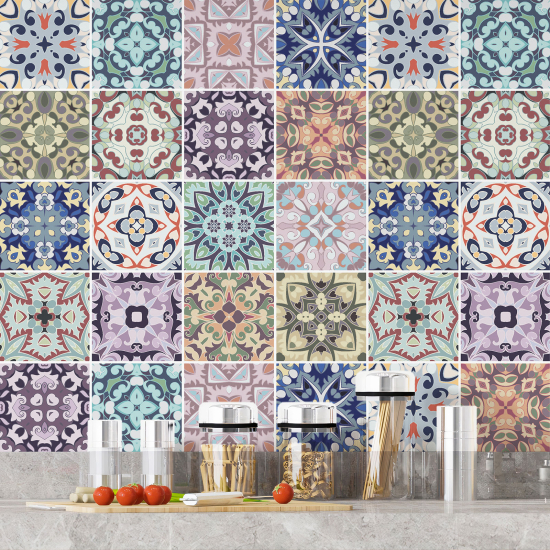 Vinilo Adhesivos decorativos para azulejos - Baldosas de cemento