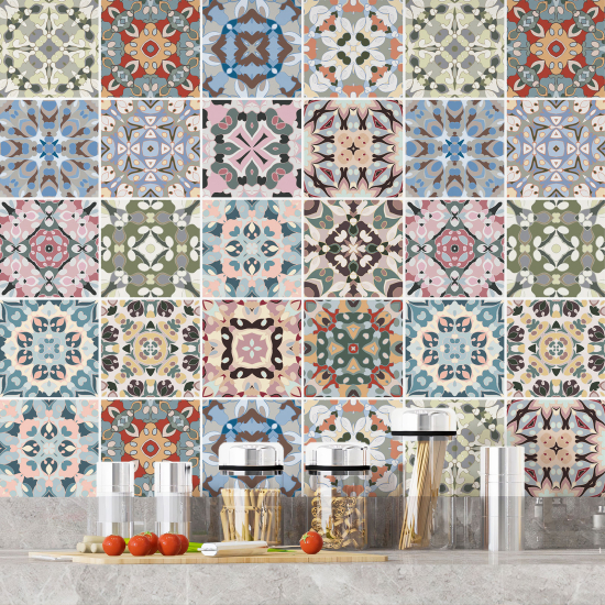 Vinilo Adhesivos decorativos para azulejos - Baldosas de cemento