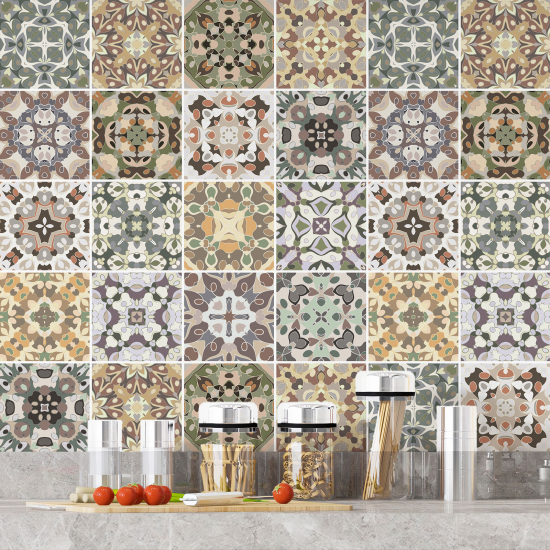 Vinilo Adhesivos decorativos para azulejos - Baldosas de cemento