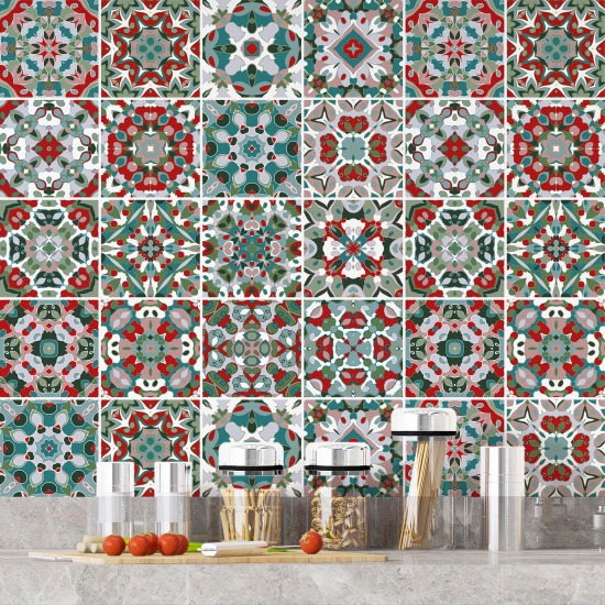Vinilo Adhesivos decorativos para azulejos - Baldosas de cemento