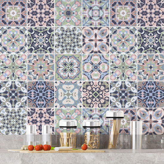 Vinilo Adhesivos decorativos para azulejos - Baldosas de cemento