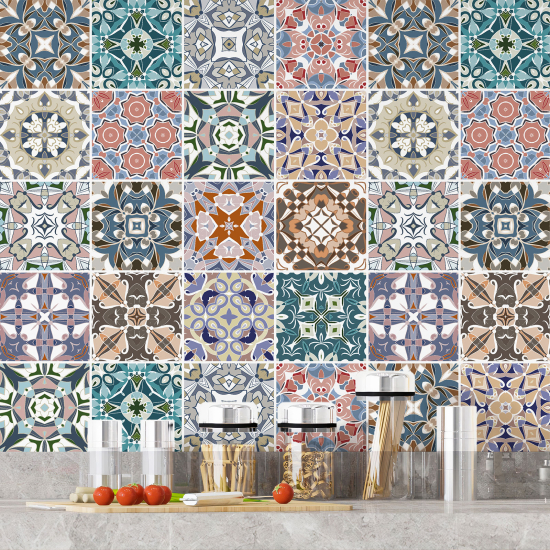 Vinilo Adhesivos decorativos para azulejos - Baldosas de cemento