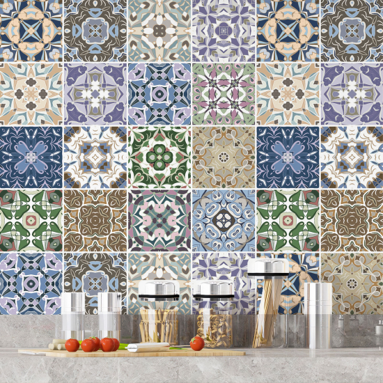 Vinilo Adhesivos decorativos para azulejos - Baldosas de cemento