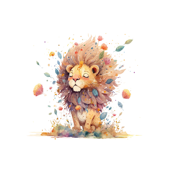 Papel pintado panorámico para niños - Infantil - Cachorro de león